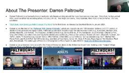 Navigate to Paltrocast with Darren Paltrowitz
