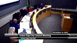 Navigate to Union Gap Council Meeting 11-10-25