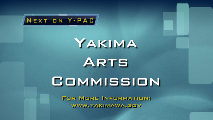 Blue background with white font that reads Yakima Arts Commission