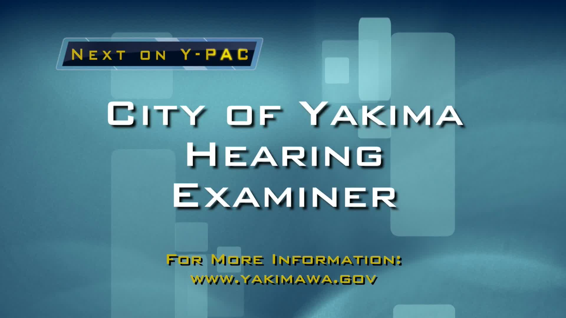 City of Yakima Hearing Examiner PM 101322